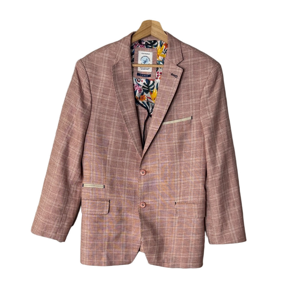A Fish Name Fred Men's Red Check Sportcoat Blazer